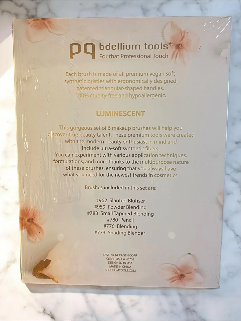 Bdellium Tools Luminescent 6-Piece Pink & Rose Gold Makeup Brush Set
